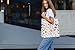 Essme Aesthetic Tote Bag Canvas Bag for Women Cute Flower Tote Bags Gifts Reusable Grocery Shopping Gym Bags .(Flower)