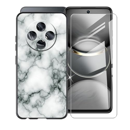 Coque silicone Tecno Spark 30 film verre trempé noir antichoc WM73