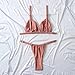 Silkglory Womens Bikini,Triangle Bikini High Cut Womens 2 Piece Swimsuits,Thong Sexy String Bikinis Swimwear Glitter Fashion Pink Bikinis Set - L