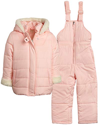 Jessica Simpson Baby Girls' 2-Piece Snowsuit with Snow Bib Pants and Puffer Jacket