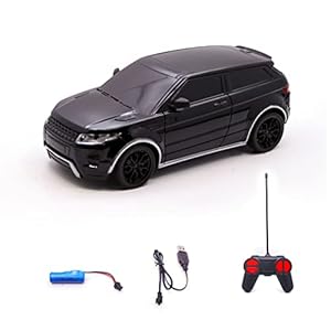 Popsugar High Speed Mini 1:24 Scale Rechargeable Remote Control car with Lithium Battery for Kids, Black