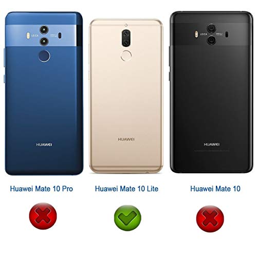 Icovercase Compatible With Huawei Mate 10 Lite Case, Genuine Leather Wallet Case [Slim Fit] Folio Book Design With Stand And Card Slots Flip Case Cover For Huawei Mate 10 Lite (5.9 Inch)(Khaki) #TOP1