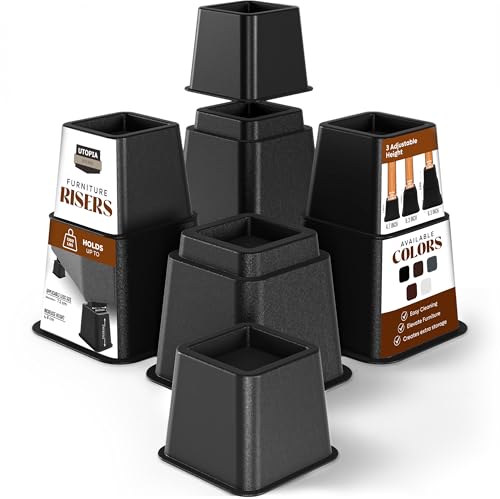 Utopia Bedding 8 piedistalli regolabili (4 alti, 4 corti) -