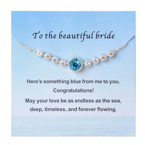 Image of Something Blue Gift for Bride to Be Bride Pearl Beaded Bracelet Bachelorette Party Decorations Bridal Shower Favor Wedding Accessory