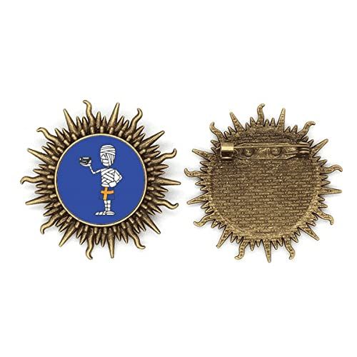 Broche joueur de football suédois badge métal accessoire mode homme