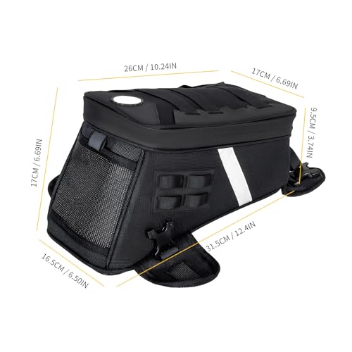Pochette de rangement réfléchissante moto 5L étanche avec sangle élastique - 2