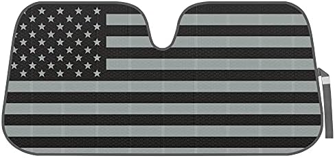 BDK USA 4th of July American Flag Black Curved Accordion Sun Viso...