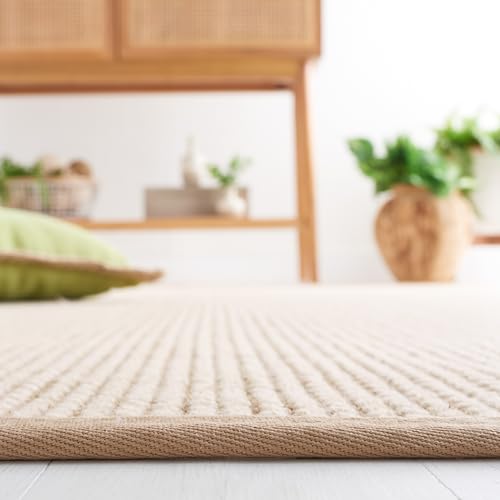 Tapete decorativo 3x5 natural fibra beige sisal y lana miniatura 5