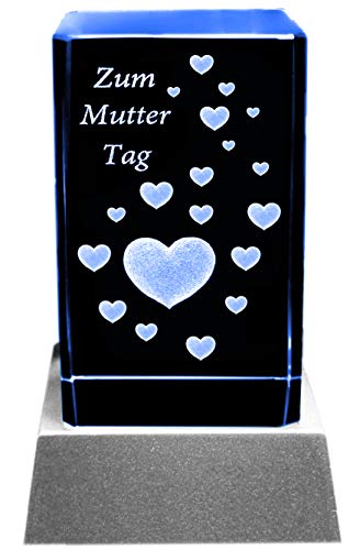 Glass Block 3D Laser Crystal with LED Lighting