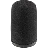 AURAY High-Density Foam Replacement Windscreen Compatible with Shure SM7 Microphones – Black, Reduces Plosives & Breath Noise w/Snap-On Design – Perfect for Studio Recording, Broadcasting, Podcasting