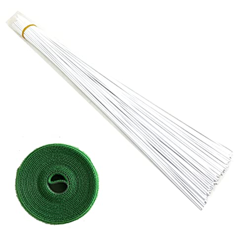 CHAMEEN Columna de Planta Transparente Columna Acrílico Reutilizables Flores de Jardín Barras de Soporte Con Nylon Tiras de Velcro Pegamento Para Soporte Planta Varillas Individuales Vides