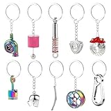 Siouensen 10 Pcs Keychain for Men,Made of metal Materials.Cool Keychain.The First...