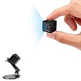 Camera Espion sans Fil 1080P Mini Caméra Cachée Discrète avec Détection Mouvement et Vision Nocturne, Caméra Surveillance Intérieure Sans Internet ni App, Autonomie Longue Durée pour Maison Exterieur
