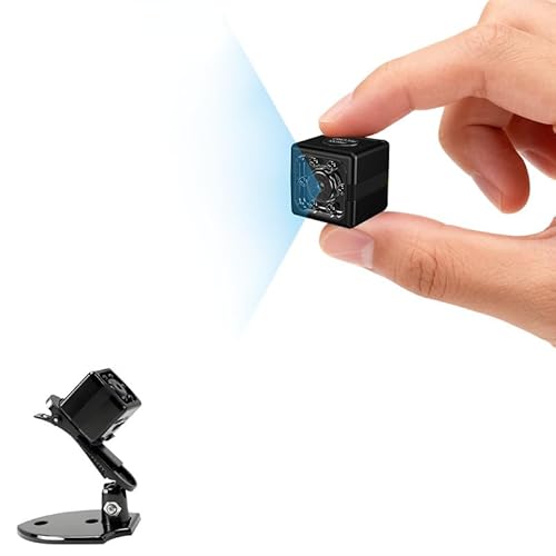 Camera Espion sans Fil 1080P-Mini Caméra Cachée Discrète avec Détection Mouvement et Vision Nocturne, Caméra Surveillance Intérieure Sans Internet ni App, Autonomie Longue Durée pour Maison Exterieur