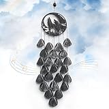 Wolf Wind Chimes, 29in Unique Creativity Windchimes Outdoors, Wolf Decor Gift, Memorial Gift for Fam
