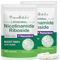 Nad+ NahrungsergäNzung UnterstüTzt Anti-Aging Und Verbessert Die ImmunitäT, 900 Mg Nad+ Resveratrol-NahrungsergäNzung, Nad+ NahrungsergäNzung FüR Zellreparatur, Gesundes Altern, 160 Nad Softgels