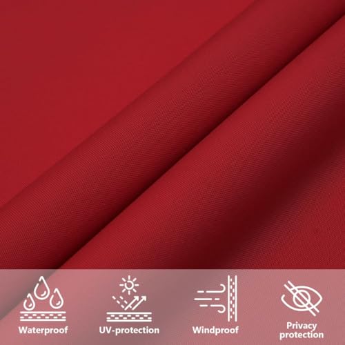 vidaXL Sonnensegel Wasserfest Sonnenschutz Windschutz Sonnendach UV Schutz Garten Terrasse Balkon Oxford-Gewebe Rechteckig 2x4m Rot