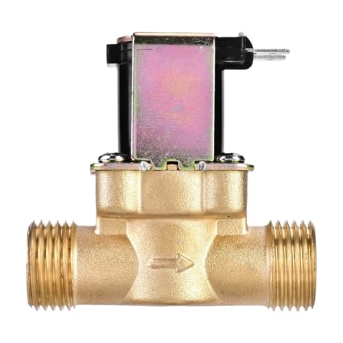 Électrovanne normalement fermée G1/2" DC 24V électrovanne laiton pour commande d'eau - 2