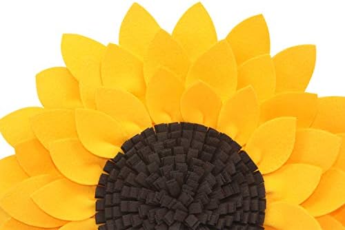 round sunflower pillow