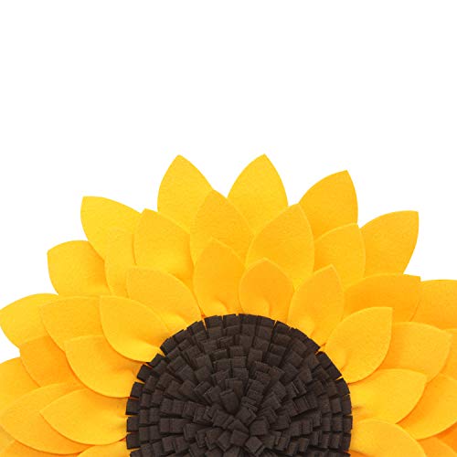 Flower Pillow - Sunflower Decorative Throw Pillows - 3D Flower Daisy Round Throw Pillow - Sunflower Accent Round Pillow - Flower Shaped Pillow Decor For Home - Soft And Handmade Flower Pillow #TOP1