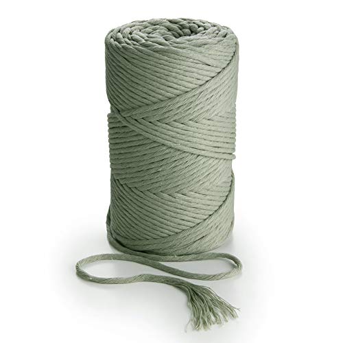 Corda per Macramè 3mm 280m 1kg - Corda in Cotone Morbidissima per Macramè Acchiappasogni, Reggi Pensili a Muro Bohemien in Piume, Appendi Piante, Arazzi da Parete - MB Cordas
