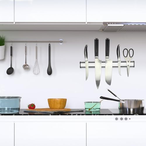 Magnetic Knife Holder for Wall, 30cm Aluminum Alloy Knife Holder Magnetic Strip, Space Saving Wall Mounted Knives Rack - Image 6