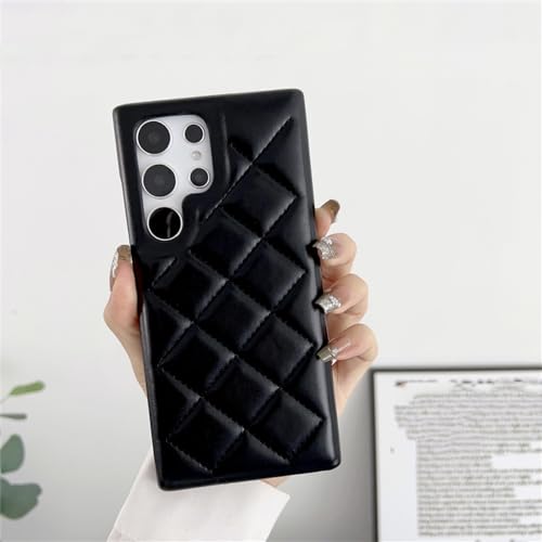 Protection antichoc Samsung S24 Ultra étui de téléphone motif diamant noir robuste