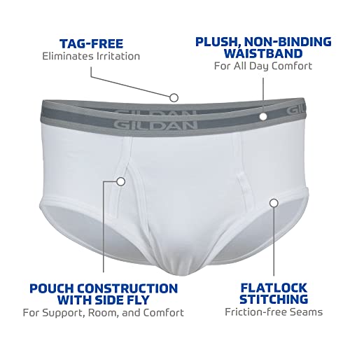 Gildan Men's Underwear Briefs, Multipack, White (6-Pack), Large - image 4