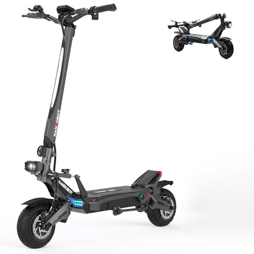 NANROBOT Electric Scooter Adults 50mph 3000W Dual Motor Fast E Scooter 80Miles Off Road Scooter Electric for Adults Foldable Kick Sports Scooter 10" Tires 330lbs Load with Suspension UL2272 Tested