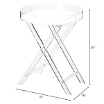 Clear Acrylic Small Folding Table,Round Tray Drink Table,for Office - Image 3