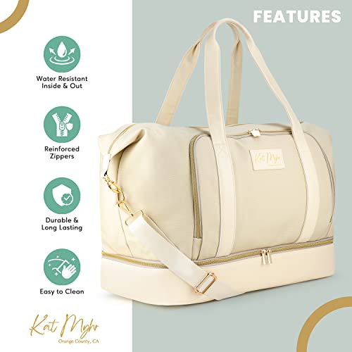 Kat Myhr Womens Weekender Travel Bag - Luxury Quality Women Carry On Bag For Airplanes & Women Travel Duffle Bag - Women Large Weekend Bag For Women Travel - Weekender Bags For Women Overnight Bag #TOP6
