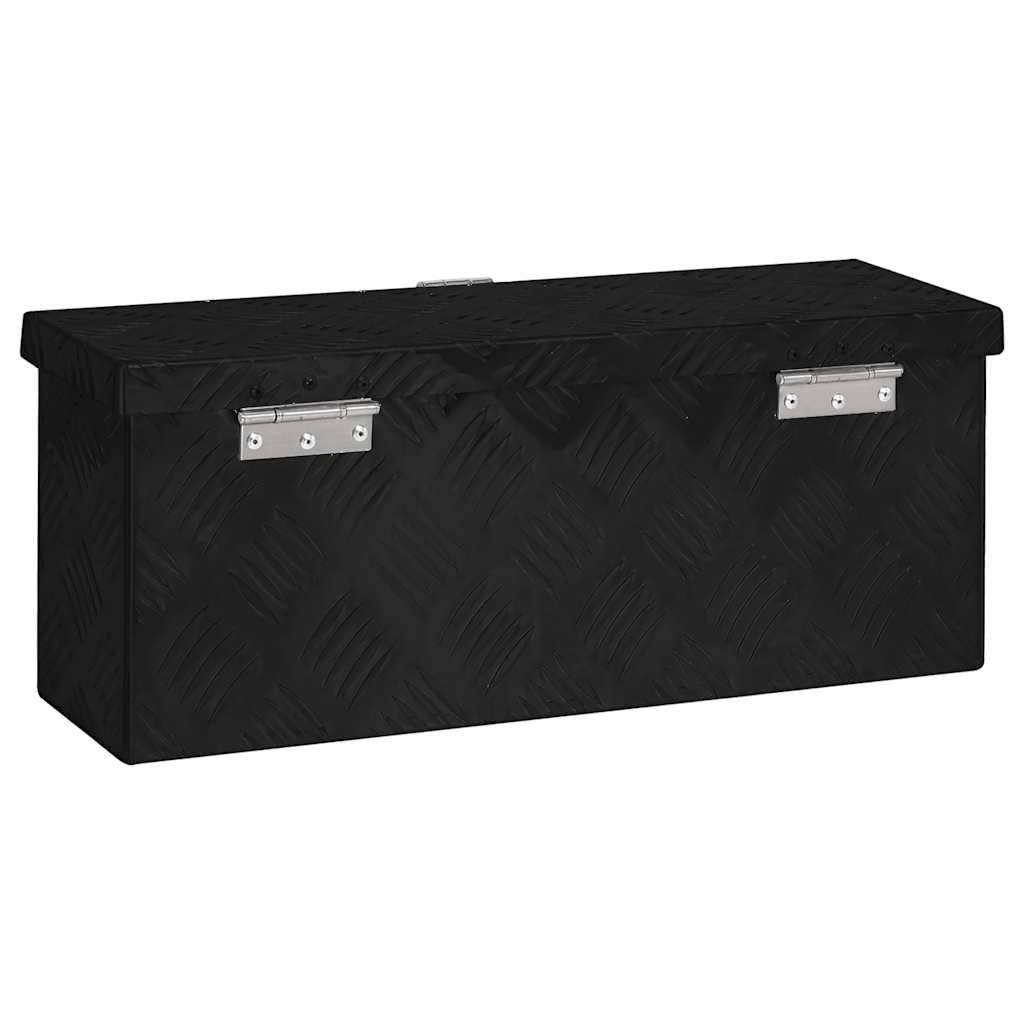 Genérico Caja de almacenaje de Aluminio Negro 50x15x20,5 cm,Bricolaje,Accesorios de Bricolaje,Organización y Almacenamiento de Herramientas,Cajas de herramientas-152247