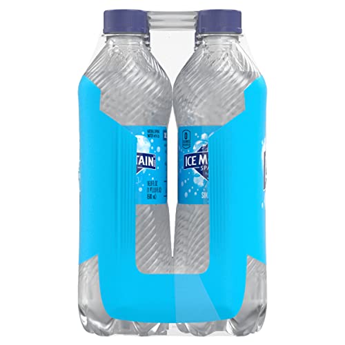 Image of Sparkling Ice Mountain Brand Natural Spring Water Plastic Bottle, Simply Bubbles, 16.9 Fl Oz (Pack of 8) | Pure Crisp Spring Bottled Water for Everyday Refreshing Hydration