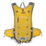 Generic de caminhada/corrida ao ar livre, mochila para trilha, com faixas refletoras em nylon e poliéster, de sobrevivência. Adequado para homens e mulheres, Amarelo, 20 litros ou menos