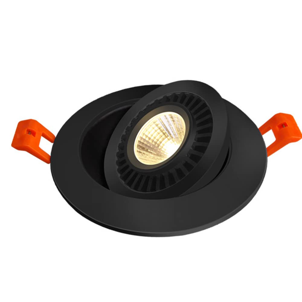 Aioneer Led Gimbal Recessed Light 3W/5W/7W/12W Round Rotatable-Spotlight Eyeball Retrofit Recessed Ceiling Light Simple Retrofit Installation - No FlickerA-12w-6000K