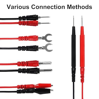 16-in-1 Multimeter Probe Test Leads Kit with Electronical Alligator Clips Probes, Banana Plug, Test Probes, Power Testing Needle for Circuit Connection, Multimeter Automotive