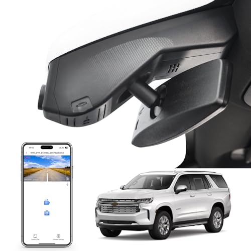 Mangoal 4K Dash Cam Custom fit for Chevy Suburban/Tahoe 2021-2022 (Model B), LS LT RET Z71 Premier High Country, Integrated OEM Look, UHD 2160P Video, WiFi & App, G-Sensor, 64GB Card