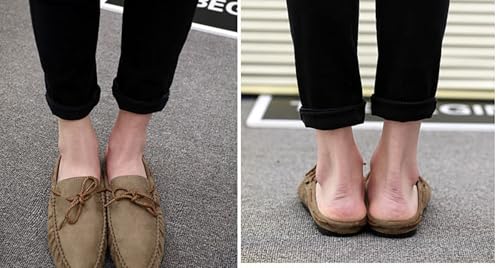 Men's Suede Round Toe Backless Flat Loafers with Tassel Comfortable Non-Slip Casual Moccasins for Driving Walking Working3