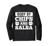 Body de Chips and Salsa Papas fritas y salsa plato Queso comida mexicana Nachos Manga Larga