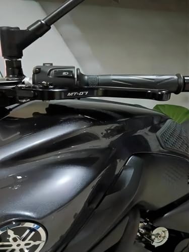 HZlailai MT07 MT 07 MT-07 2014-2024 2015 für Motorrad CNC Zubehör Kurze Bremse Kupplungshebel Verstellbar Schwarz