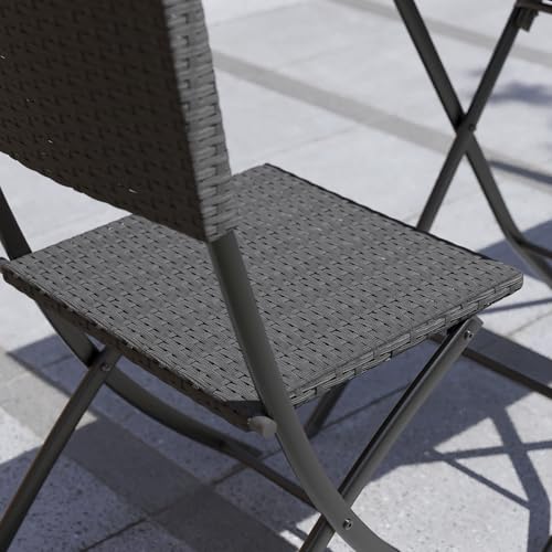 Garden Vida Capri 2 Seater Rattan Bistro Set Outdoor Garden Patio Balcony Furniture 3 Pcs (Black) (UKFR Certified) Garden Furniture 6 Garden Vida Capri 2 Seater Rattan Bistro Set Outdoor Garden Patio Balcony Furniture 3 Pcs (Black) (UKFR Certified) Garden Furniture - Image 6