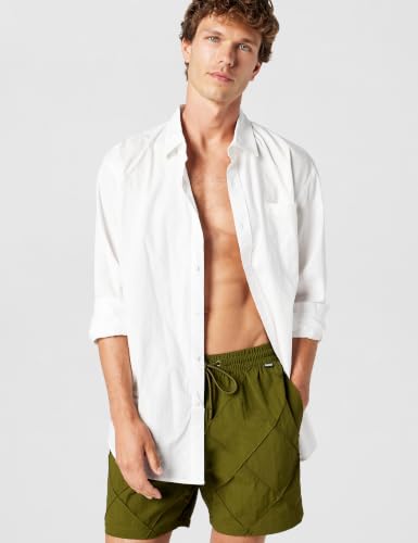 Image of DKNY Men's Lightweight Quick Dry Volley UPF 40+ Protection Swim Trunk
