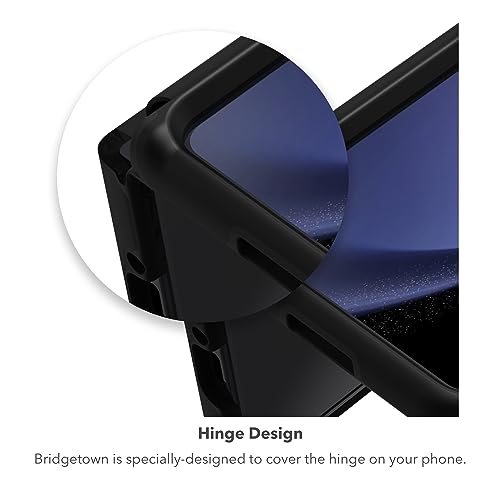 Image of ZAGG Bridgetown Phone Case for Galaxy Z Fold5-10ft Drop Protection, Graphene Reinforced, Hinge Design, Slim, Lightweight, Wireless Charging Compatible, Black