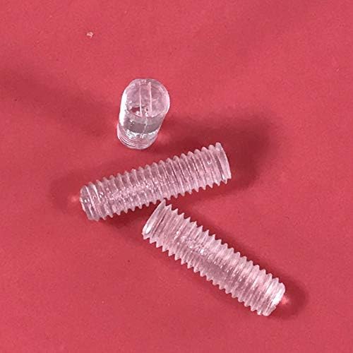 20pcs M3 M4 PC Transparent Screw Slotted Slot Set Screws Plastic Bolt Insulated Bolts Polycarbonate Bolt 5-20mm Length - (Size: M3x12mm)