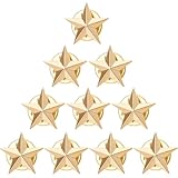 LAITON PLAQUÉ OR 24K:Les revers en forme d'étoile sont en laiton plaqué or 24 carats, difficile, résistant à l'usure, incassable, technologie de galvanoplastie exquise, brillant, pas facile à se faner