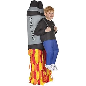 Morph Costumes Disfraz Hinchable Niño Mochila Propulsora, Disfraz Carnaval Niños Talla Única