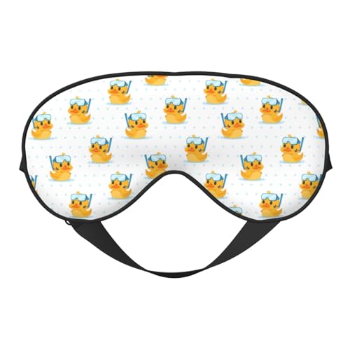 Antifaz para dormir para mujeres y hombres, máscara de ojos suave para dormir con correa ajustable, gafas de buceo de pato de dibujos animados, máscara de dormir opaca para exteriores, coche, avión