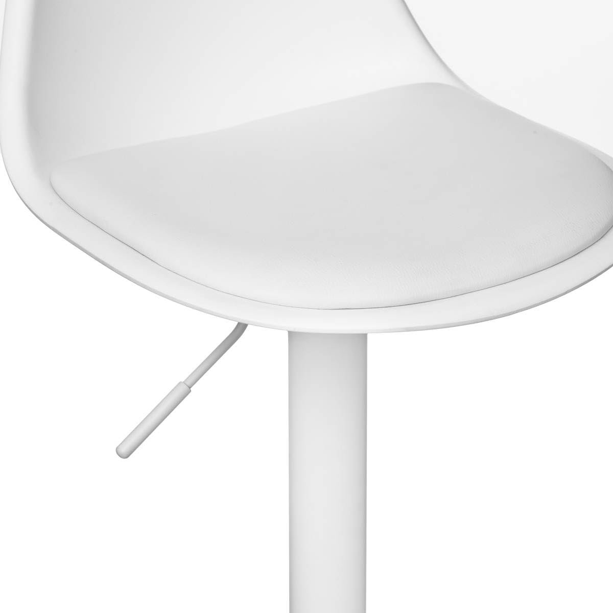 Tabouret Chaise de Bar Blanc Moderne Hauteur Ajustable - Atmosphera