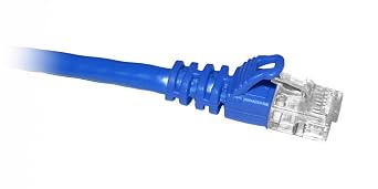 ENET Cat6 Blue 1 Foot Patch Cable with Snagless Molded Boot UTP Network Patch Cable RJ45 to RJ45-1Ft