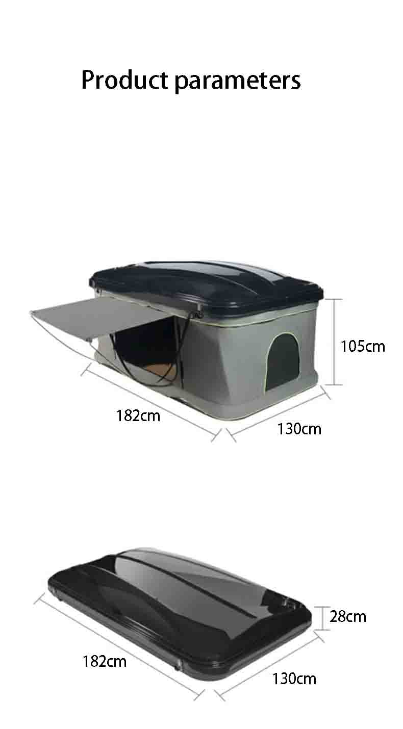Tente de Toit à Coque Dure entièrement Automatique Tente de Voiture Pliante pour SUV Tout-Terrain Pick-up Camping en Plein air (khika)